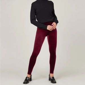 Spanx‎ Velvet Leggings - Rich Burgundy